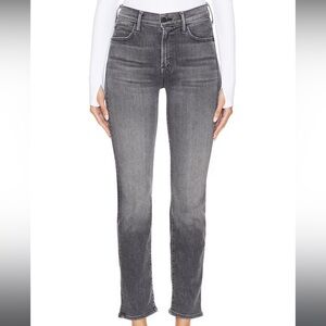 High waisted rider ankle jeans
MOTHER- high rise grey stretch denim